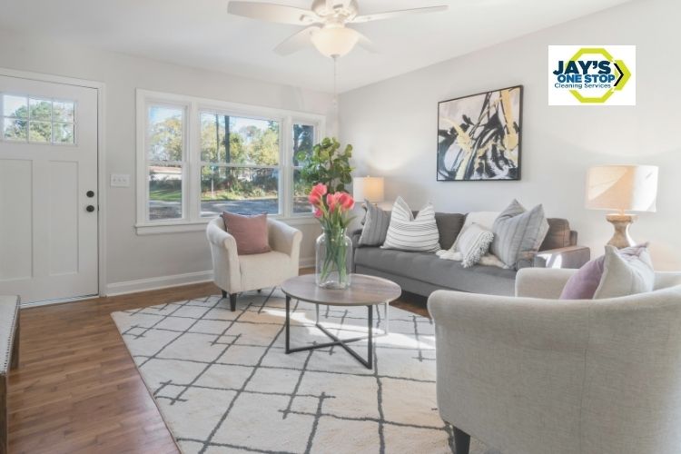 clean living room area