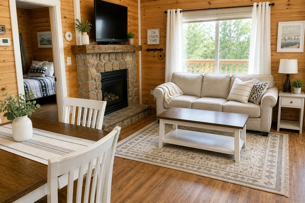 A freshly cleaned vacation home, ready for guests, serviced by a professional home cleaning team in Cabazon, California.